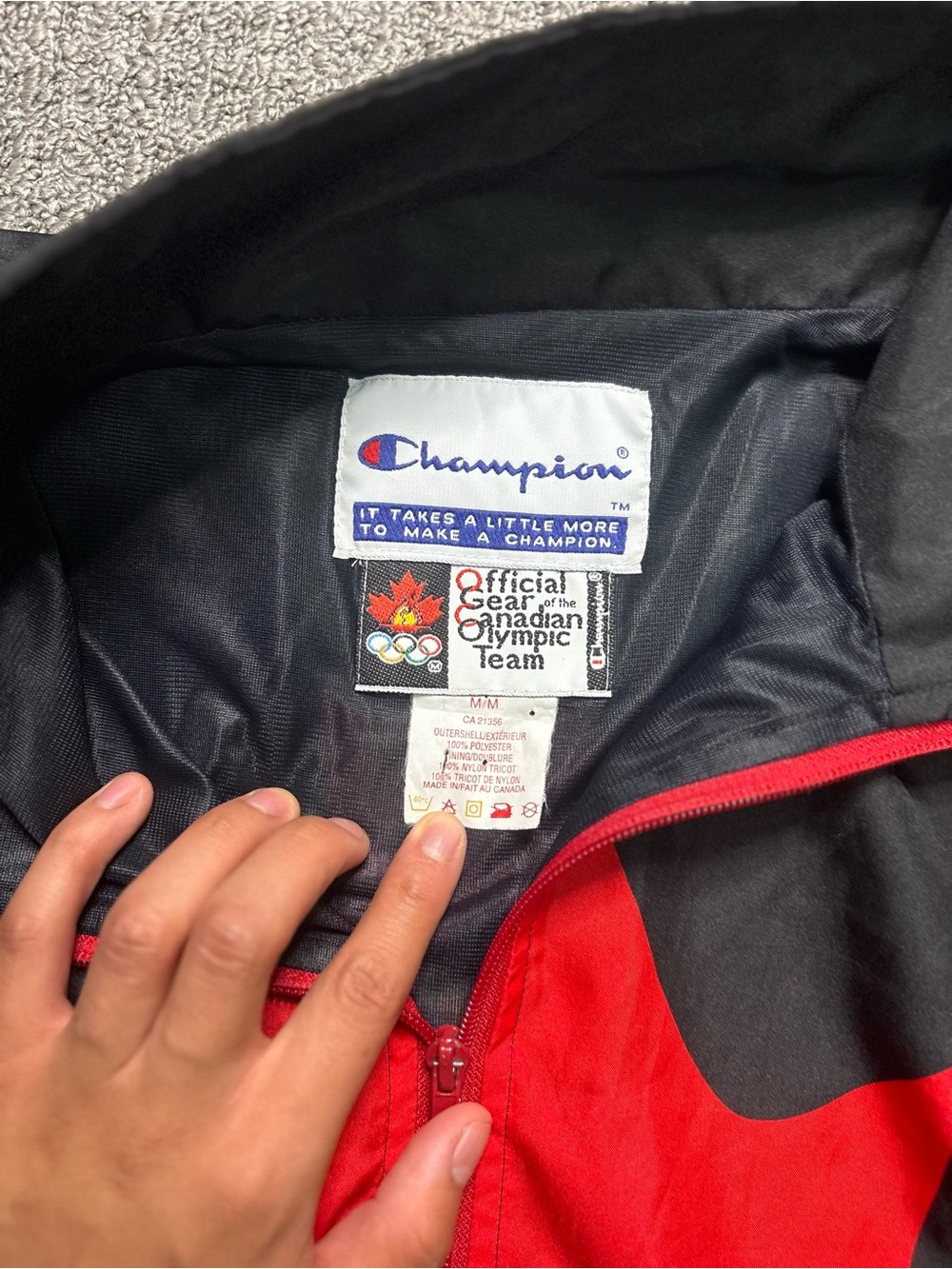Vintage Champion 1996 Canadian Olympics Windbreaker | $85 - Picture 5 of 7